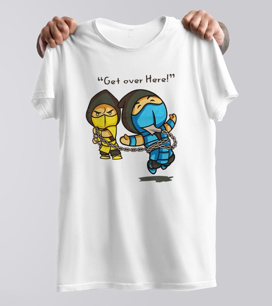Mortal Kombat Scorpion Chibi Get Over Here The Krypt Classic Scene T-Shirt