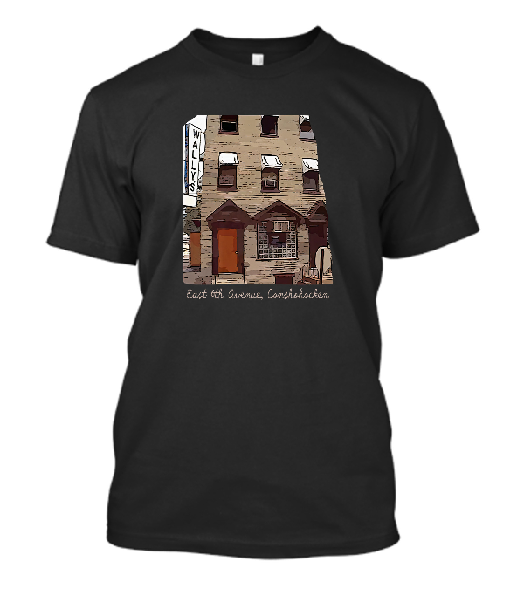 Wally's East 6th Avenue Conshohocken Morethanthecurve T-Shirt