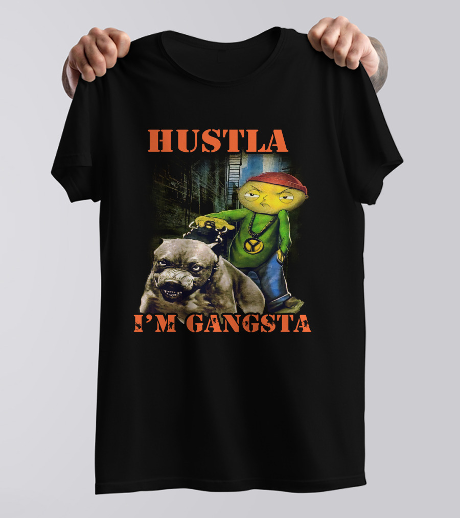 Hustla I'm Gangsta Vintage 90's Stewie MikeDiva T-Shirt