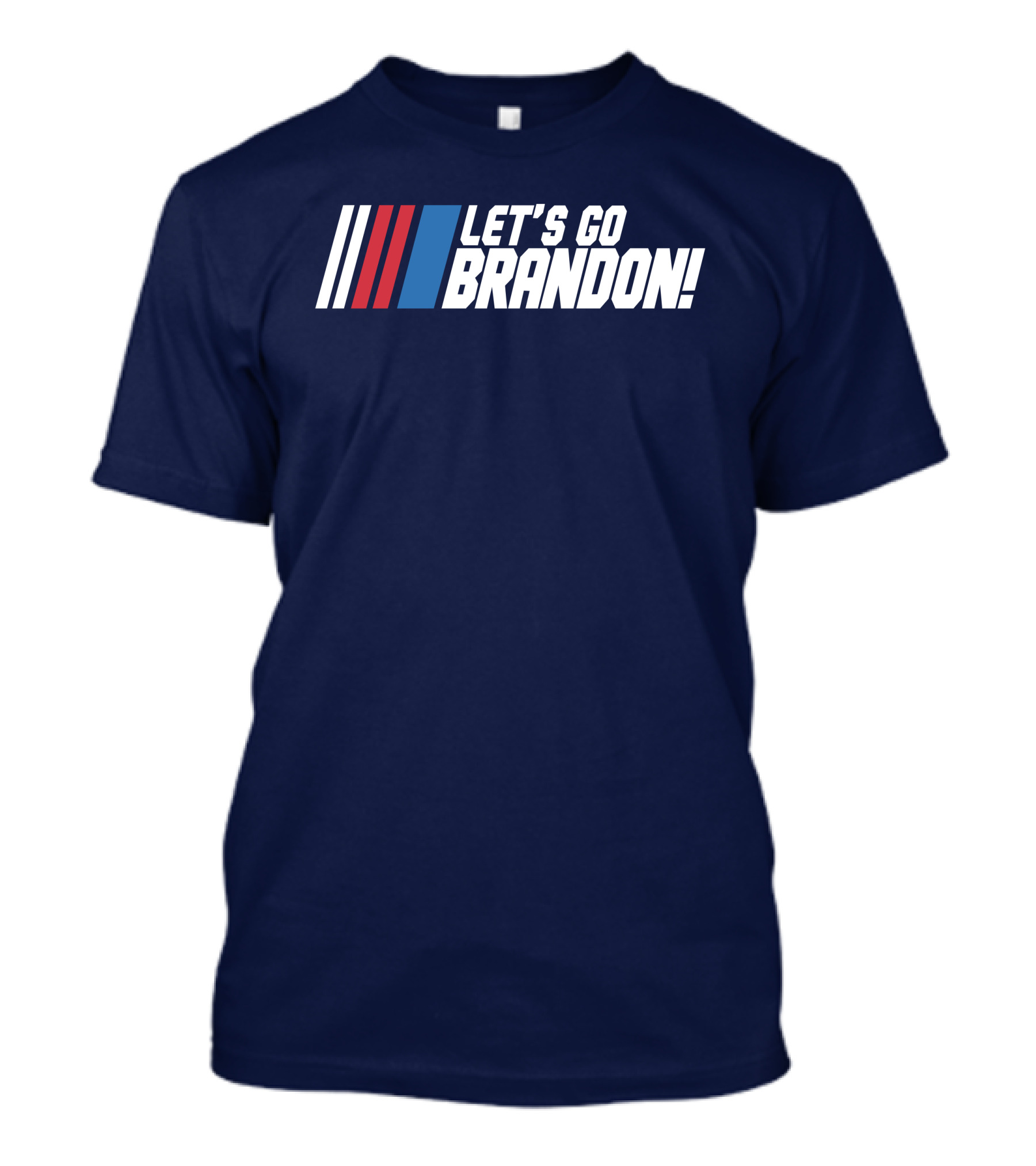 The Daily Wire Shop Let's Go Brandon Racing Stripes T-Shirt