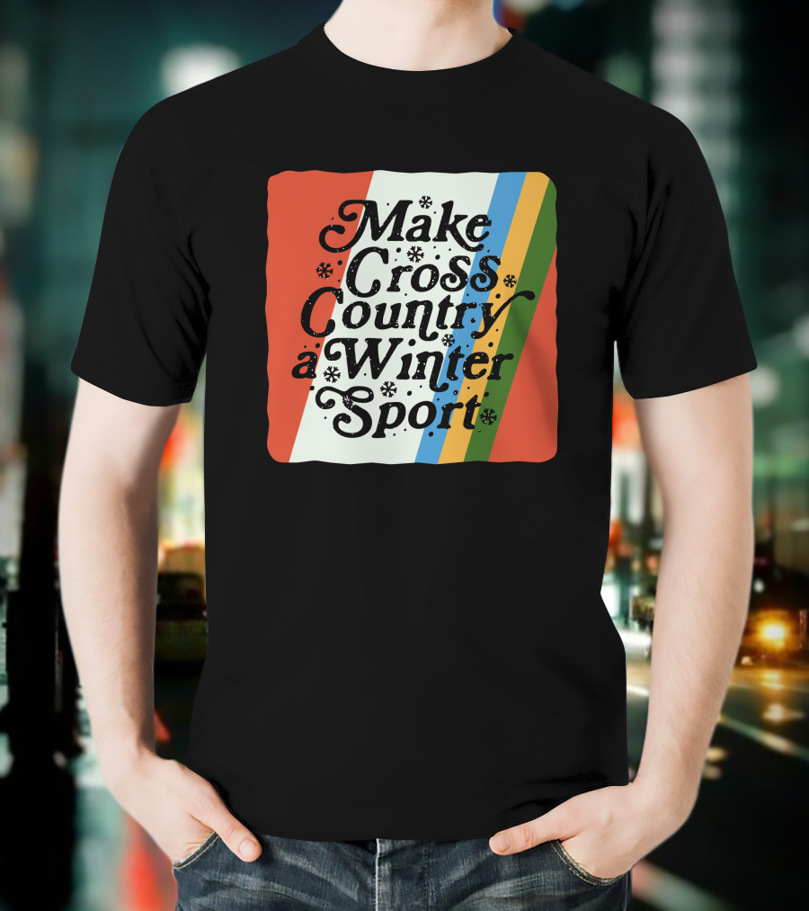 Kyle Merber Make Cross Country A Winter Sport Diadora Colorful Stripe T-Shirt