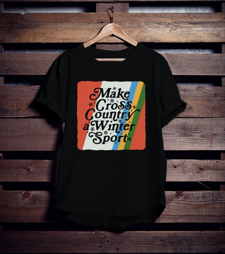 Kyle Merber Make Cross Country A Winter Sport Diadora Colorful Stripe T-Shirt