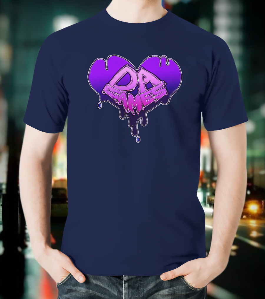 DAValentine Heart Drip Design DA Games Will Ryans Store T-Shirt