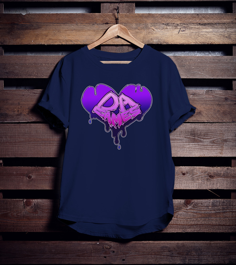 DAValentine Heart Drip Design DA Games Will Ryans Store T-Shirt