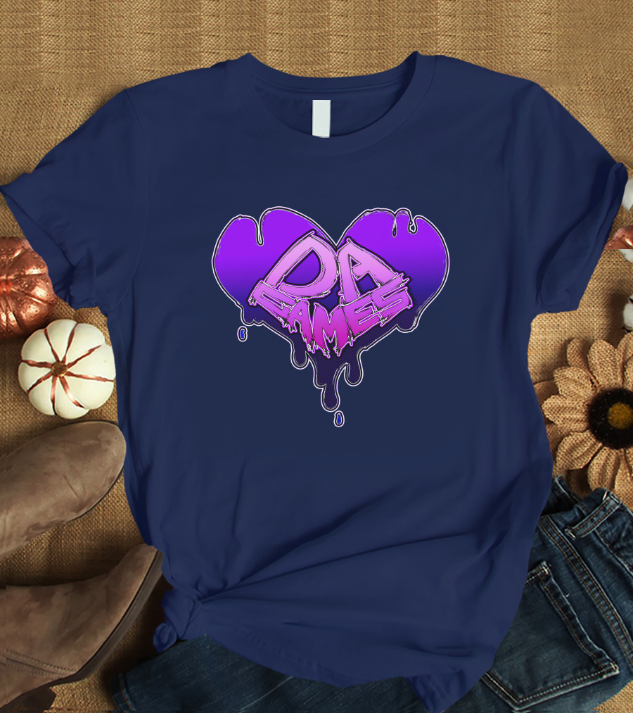 DAValentine Heart Drip Design DA Games Will Ryans Store T-Shirt