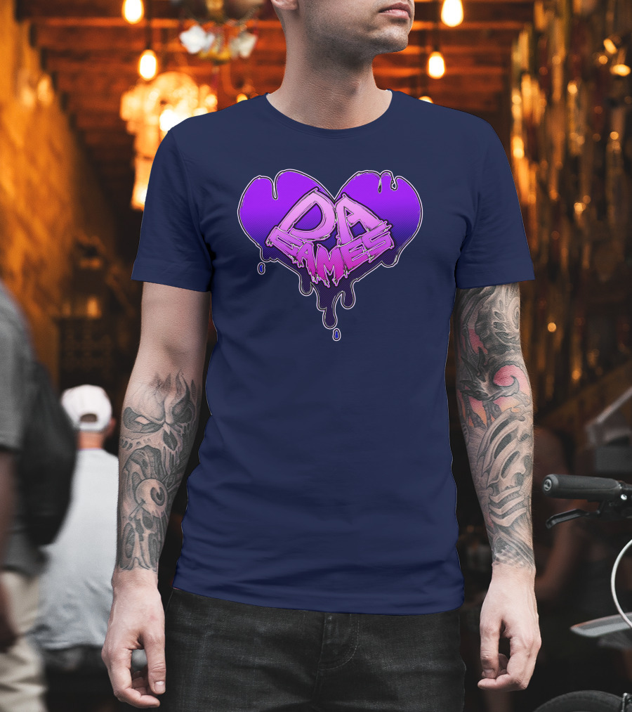 DAValentine Heart Drip Design DA Games Will Ryans Store T-Shirt