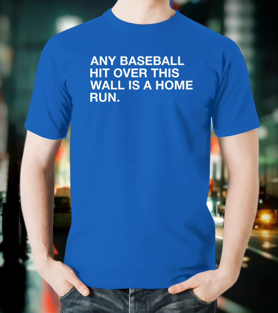 Any Baseball Hit Over This Wall Is A Home Run T-Shirt