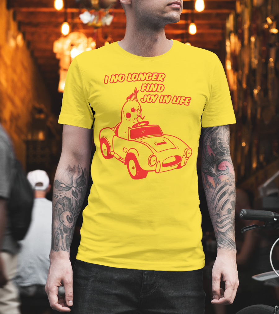 Rory Blank Store I No Longer Find Joy In Life Driving Bird T-Shirt