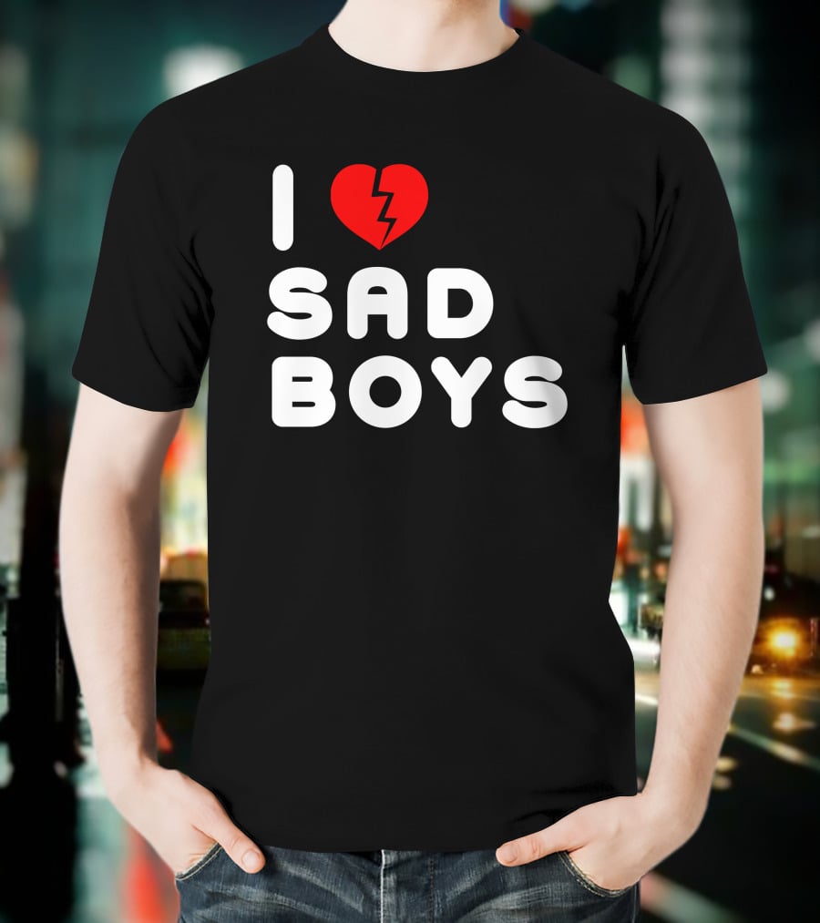 I Heart Sad Boys Broken Heart T-Shirt