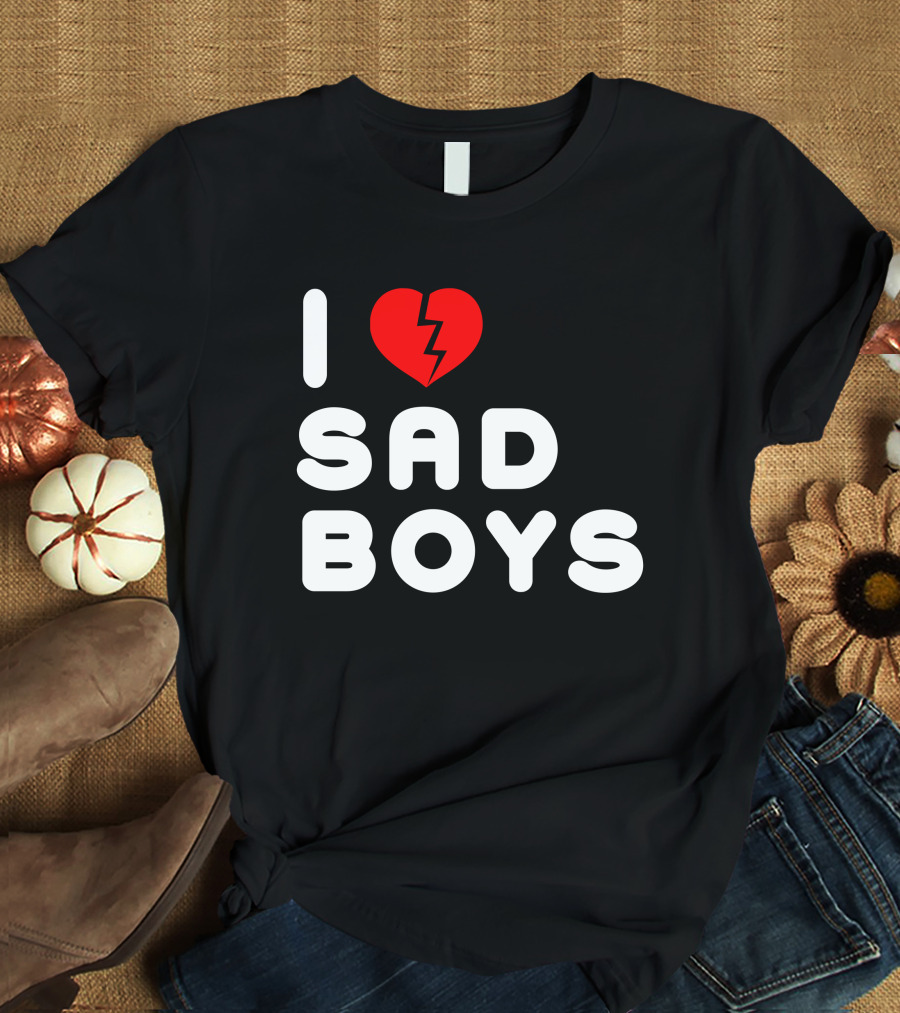I Heart Sad Boys Broken Heart T-Shirt