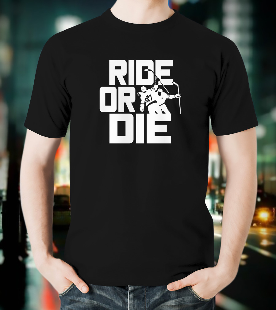 Oilers Nation Gear Ride Or Die Hockey Player T-Shirt