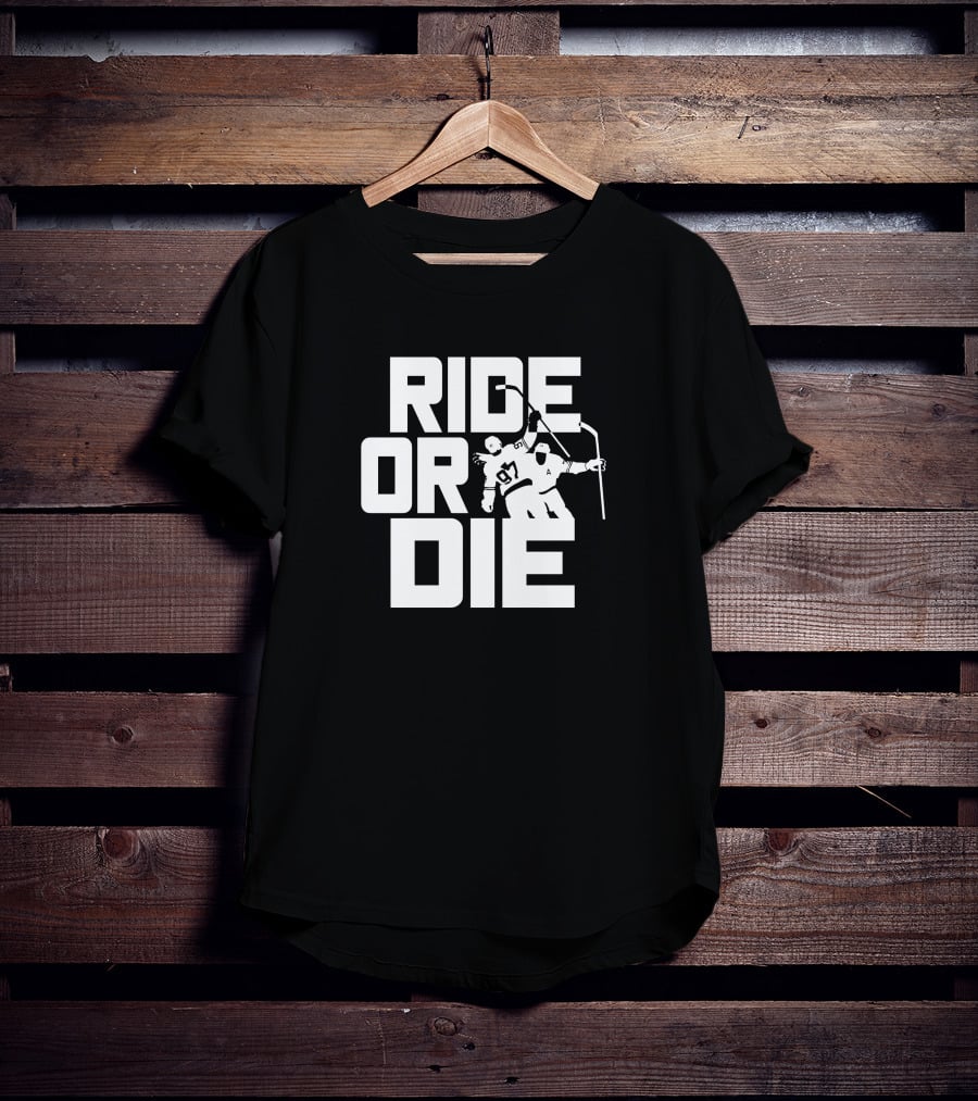 Oilers Nation Gear Ride Or Die Hockey Player T-Shirt