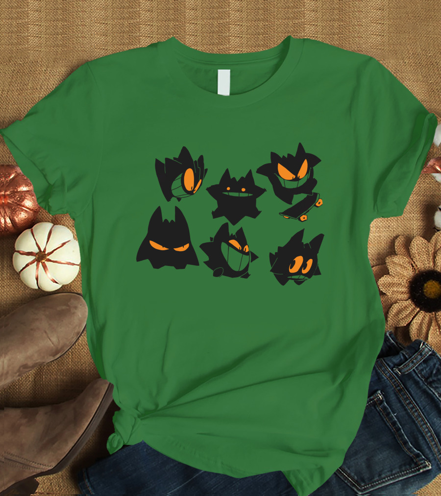 More Gengars 3Buddy And SNC Ghostly Faces Duo Skateboarding Collection T-Shirt