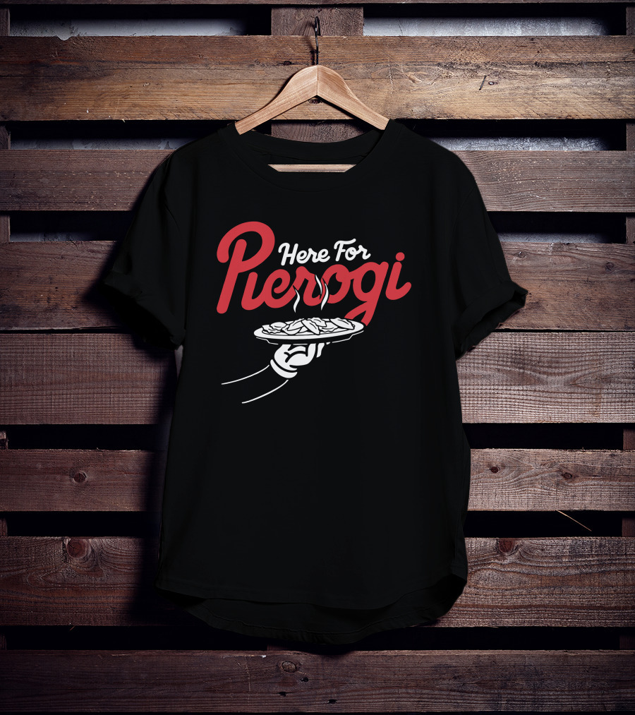Here For The Pierogi Cleveland Clothing Co Store Plate Food T-Shirt