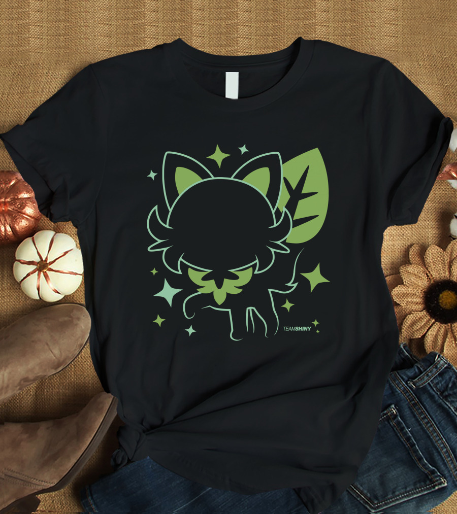 Merch Land Grass Cat Sprigatito Team Shiny Adrive Tk Leaf Stars T-Shirt