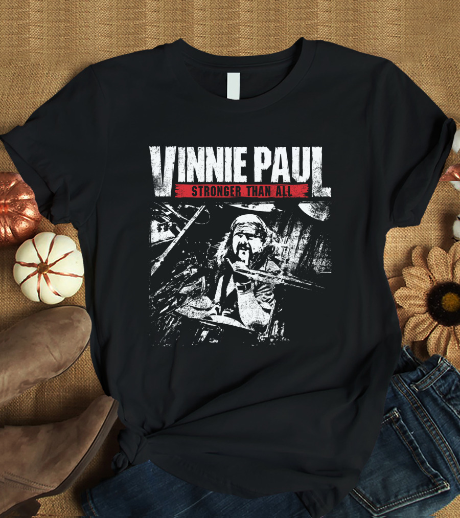 Vinnie Paul Stronger Than All Vintage Drumming T-Shirt