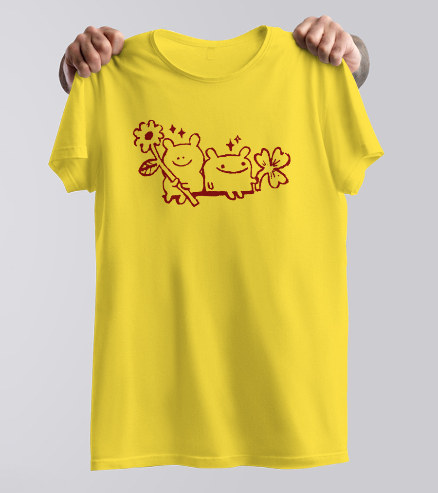 Megan Rose Ruiz Bear Friends Meg Zavala Cute Smiling Flower Duo T-Shirt