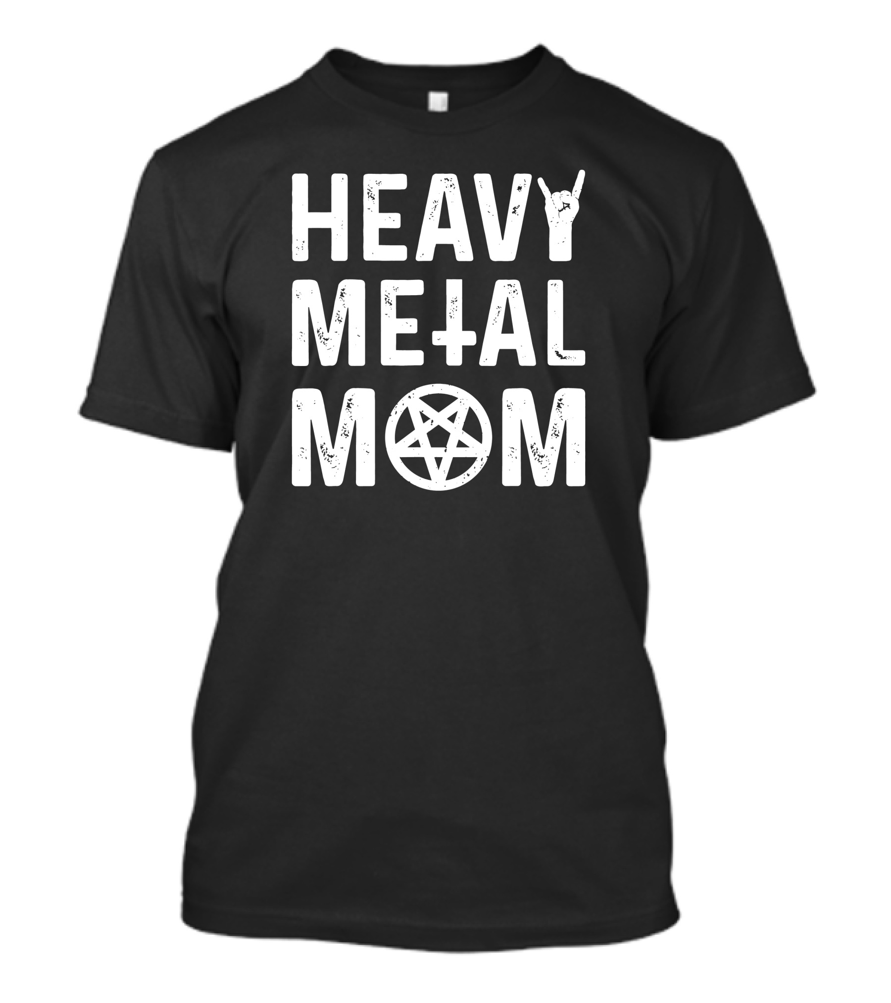 Heavy Metal Mom Cassandra L Thompson Cass Thomps13 Pentagram Rock Gesture T-Shirt