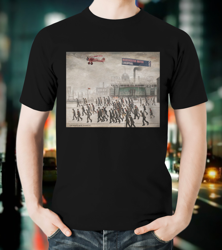 Proper Tees Merch Store Manchester United Liverpool Football Art Crowd Scene T-Shirt