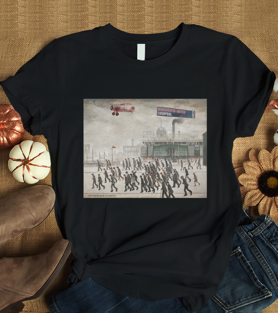 Proper Tees Merch Store Manchester United Liverpool Football Art Crowd Scene T-Shirt