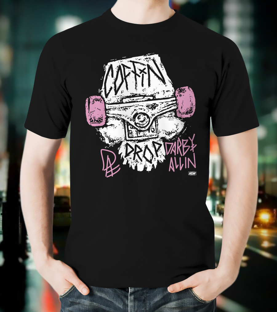AEW Shop All Elite Wrestling Darby Allin Coffin Drop Snapped T-Shirt
