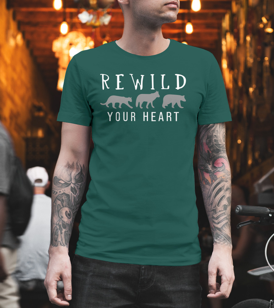 Wolf Conservation Center Store Nywolf Shop Rewild Your Heart Katie Hinde Wolves T-Shirt