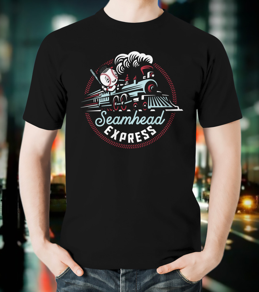 Seamhead Express Baseball Train Nick Trig T-Shirt