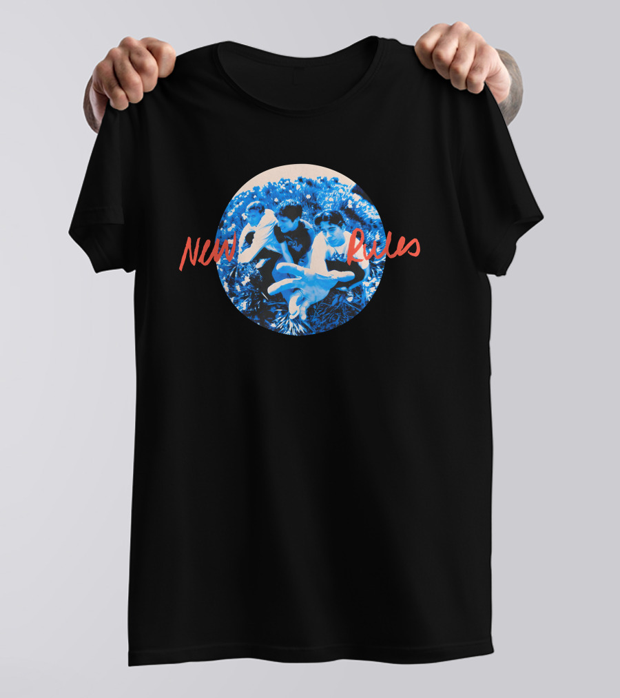 New Rules Band Blue-Tone Group Circle T-Shirt
