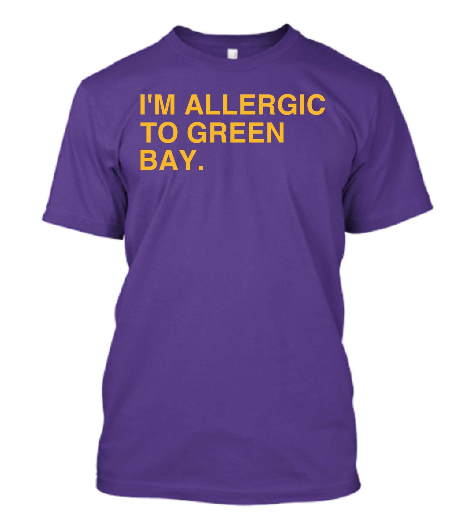 I'm Allergic To Green Bay Packers Football Fan Rivalry T-Shirt