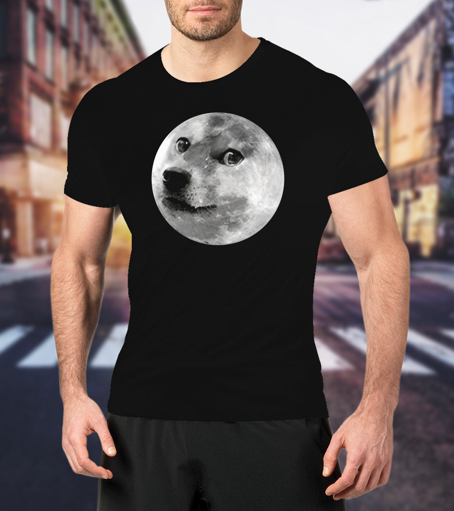 Doge Moon Meme Iconography To The Moon T-Shirt