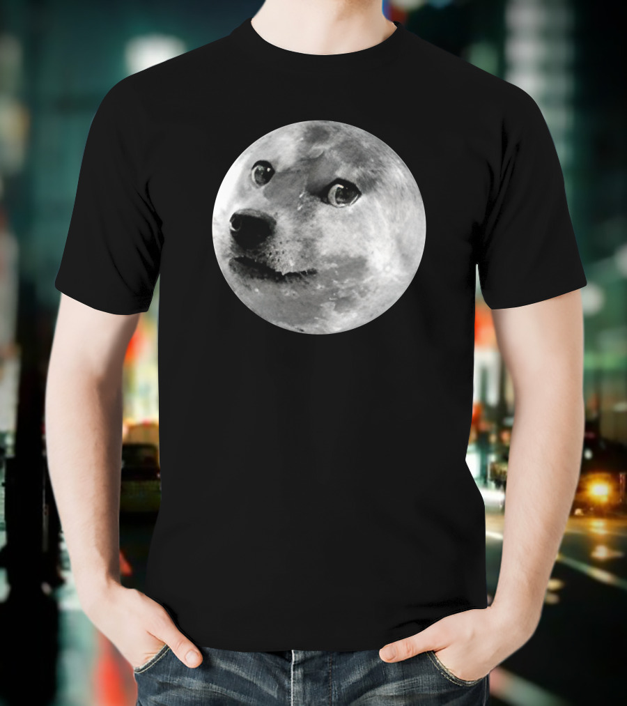 Doge Moon Meme Iconography To The Moon T-Shirt