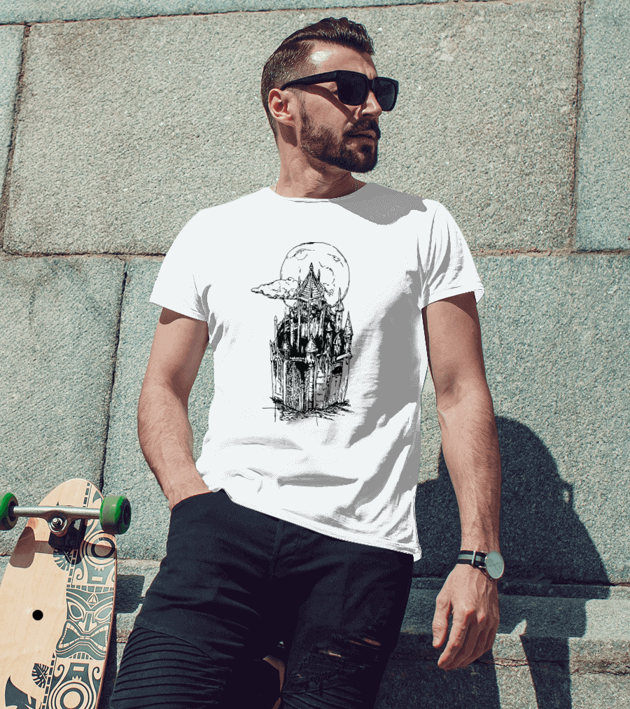Gothic Moonlit Castles T-Shirt