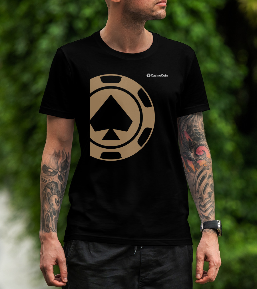 Casinocoin Gold Spade Chip T-Shirt
