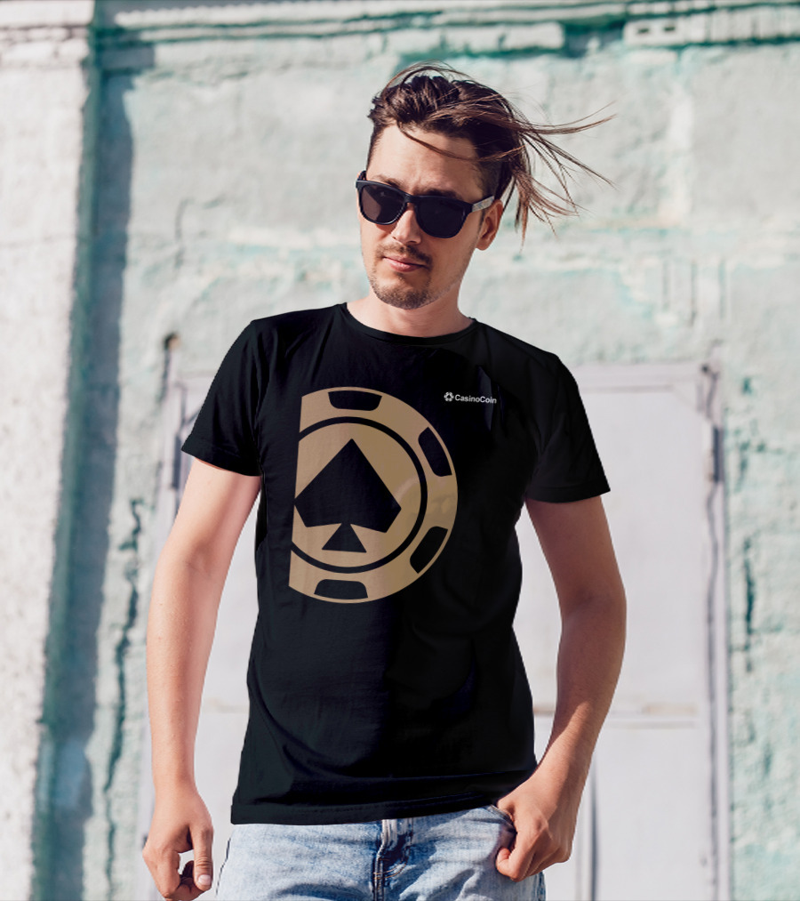 Casinocoin Gold Spade Chip T-Shirt