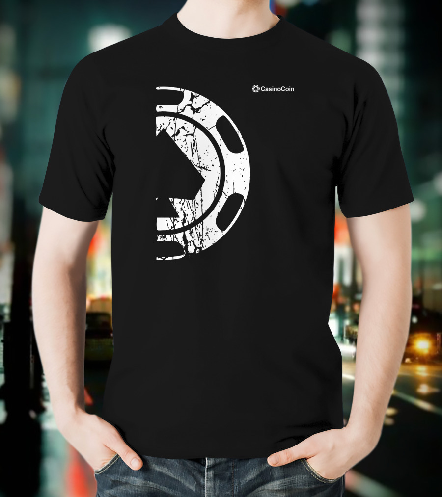 CasinoCoin Grunge Distressed Style Text Cryptocurrency T-Shirt