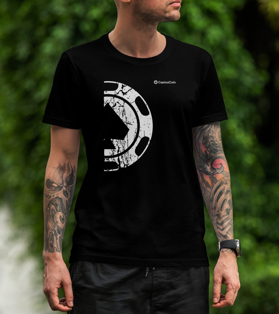CasinoCoin Grunge Distressed Style Text Cryptocurrency T-Shirt