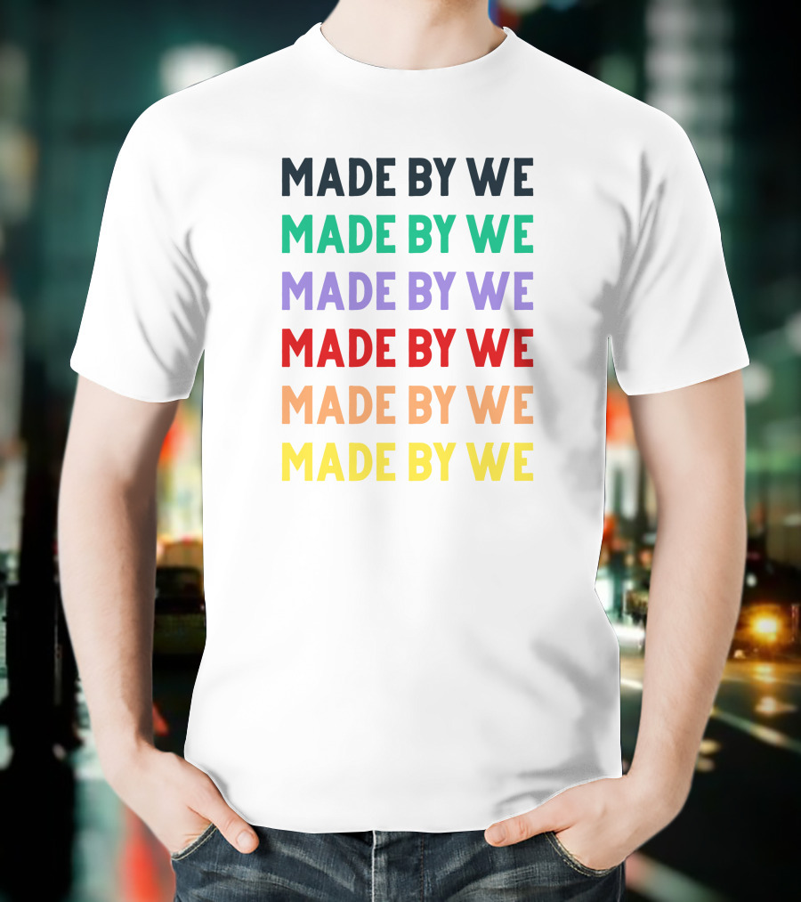 Made By We Rainbow Multicolor Typography T-Shirt