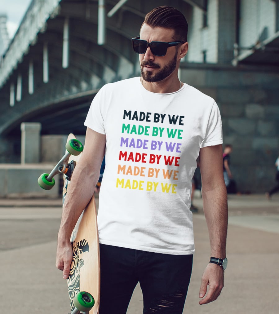 Made By We Rainbow Multicolor Typography T-Shirt