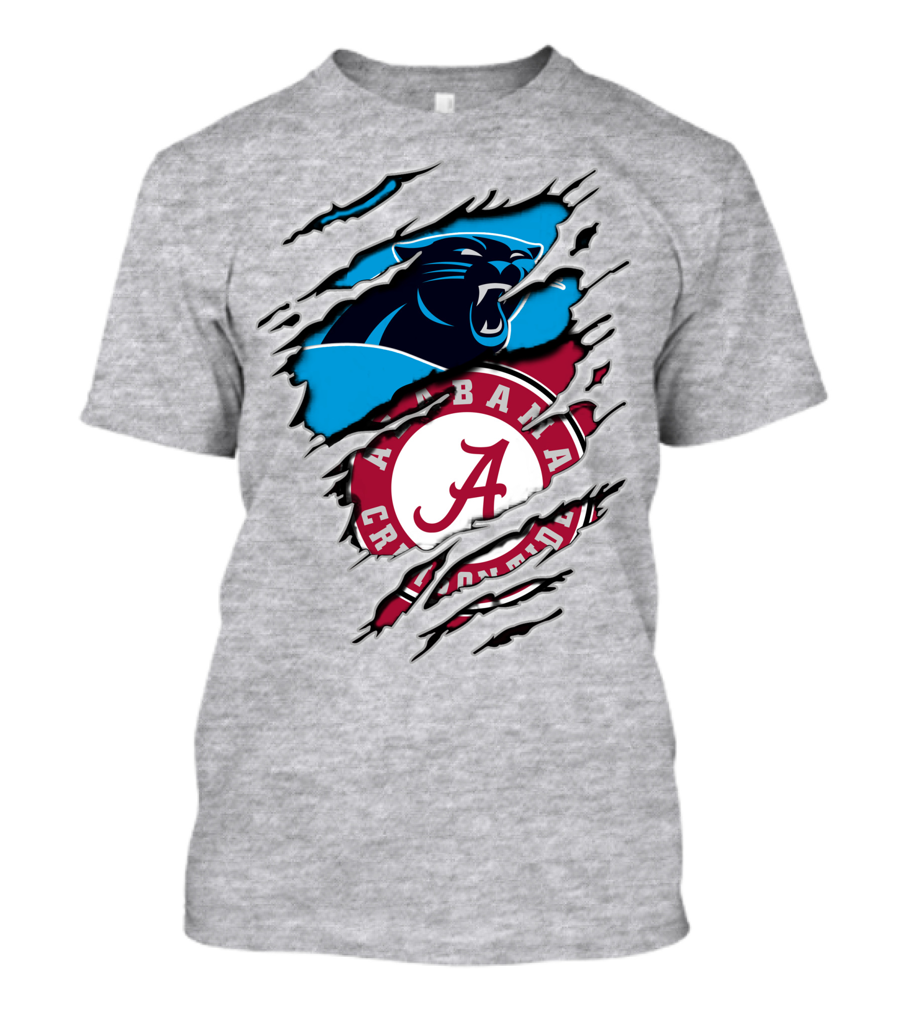Alabama Crimson Tide Carolina Panthers Torn Claw T-Shirt
