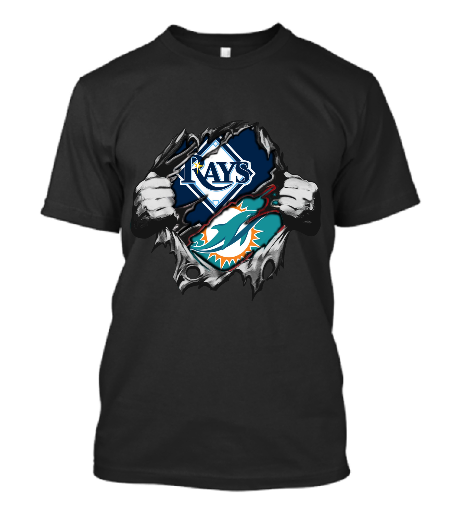 Rays And Dolphins Sports Fan Dual Allegiance T-Shirt