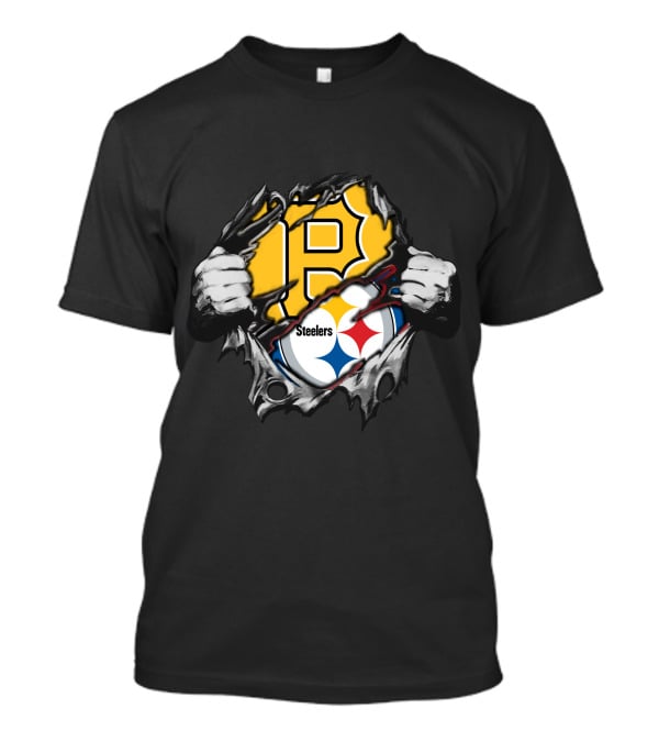 Steelers Pirates Logo Rip Fusion T-Shirt
