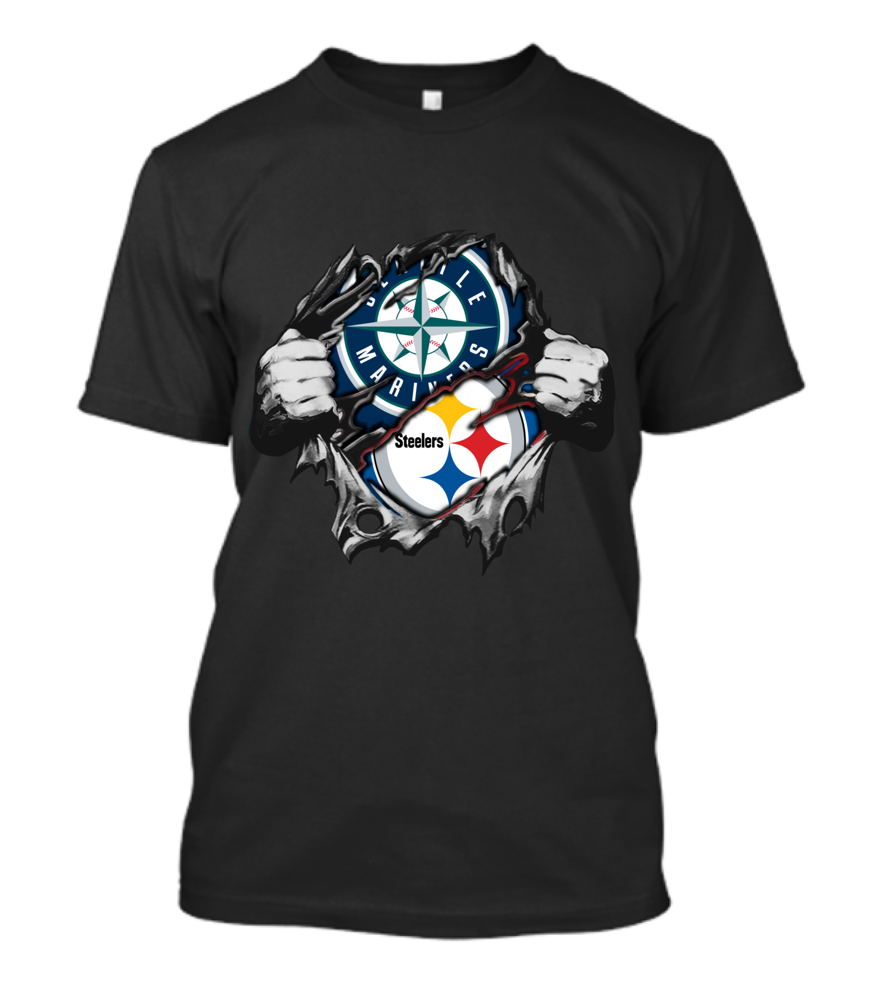 Seattle Mariners Steelers Crossover Fan T-Shirt