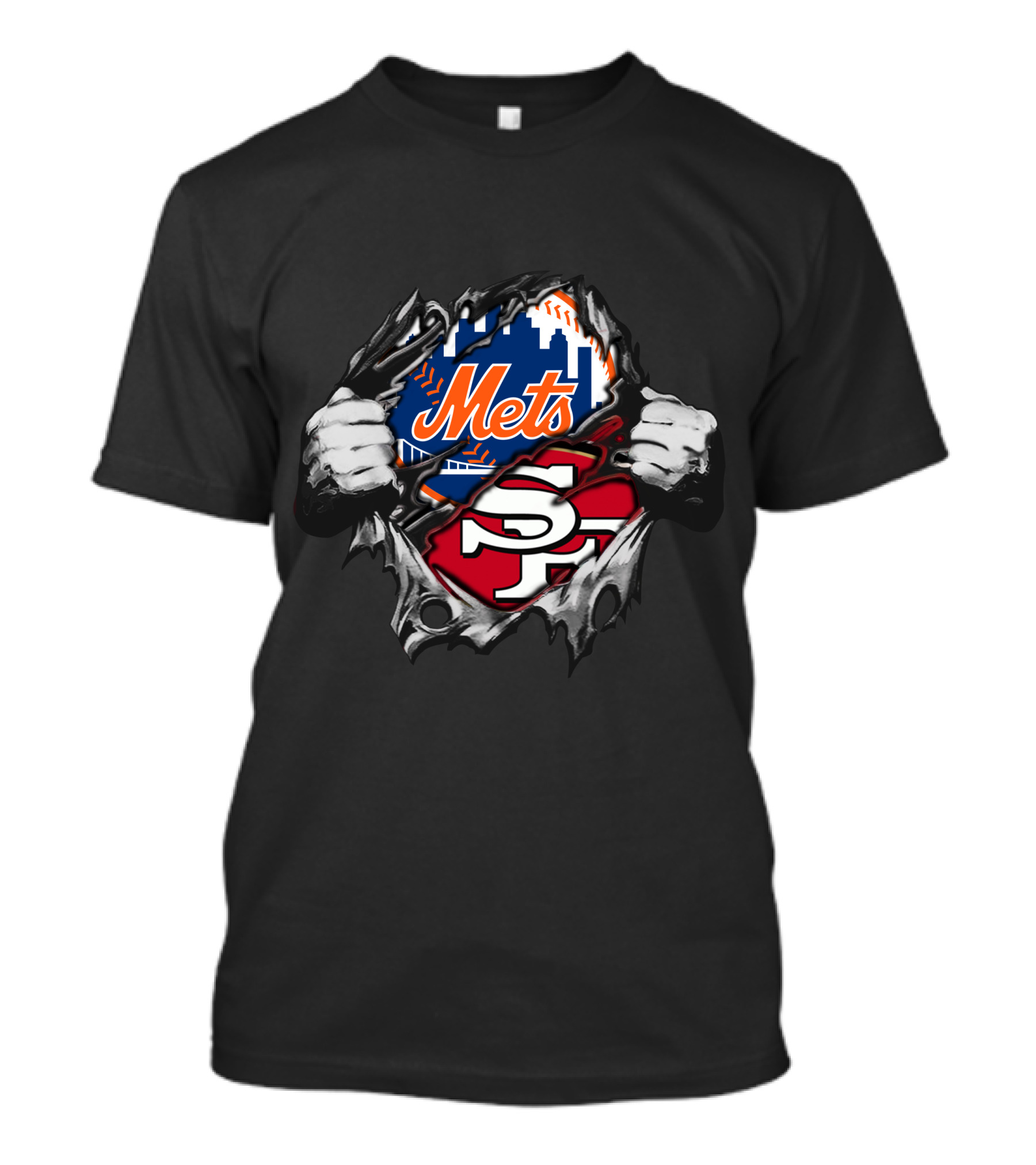 49ers Mets Logo Mashup Collaboration T-Shirt