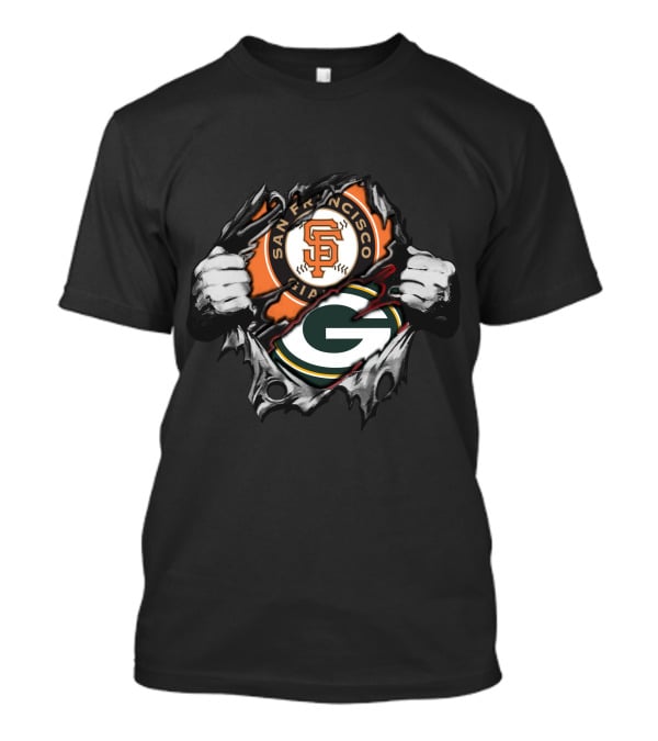 Packers Green Bay Giants San Francisco Peeling Hands T-Shirt