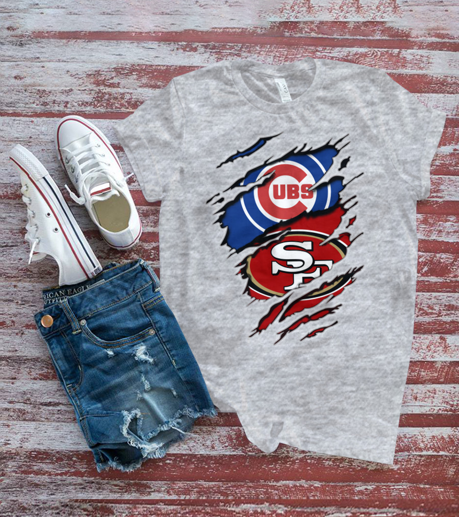 Cubs San Francisco Forty-Niners Torn T-Shirt