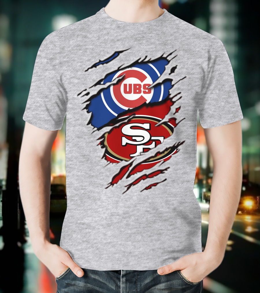 Cubs San Francisco Forty-Niners Torn T-Shirt