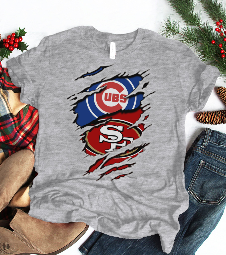 Cubs San Francisco Forty-Niners Torn T-Shirt