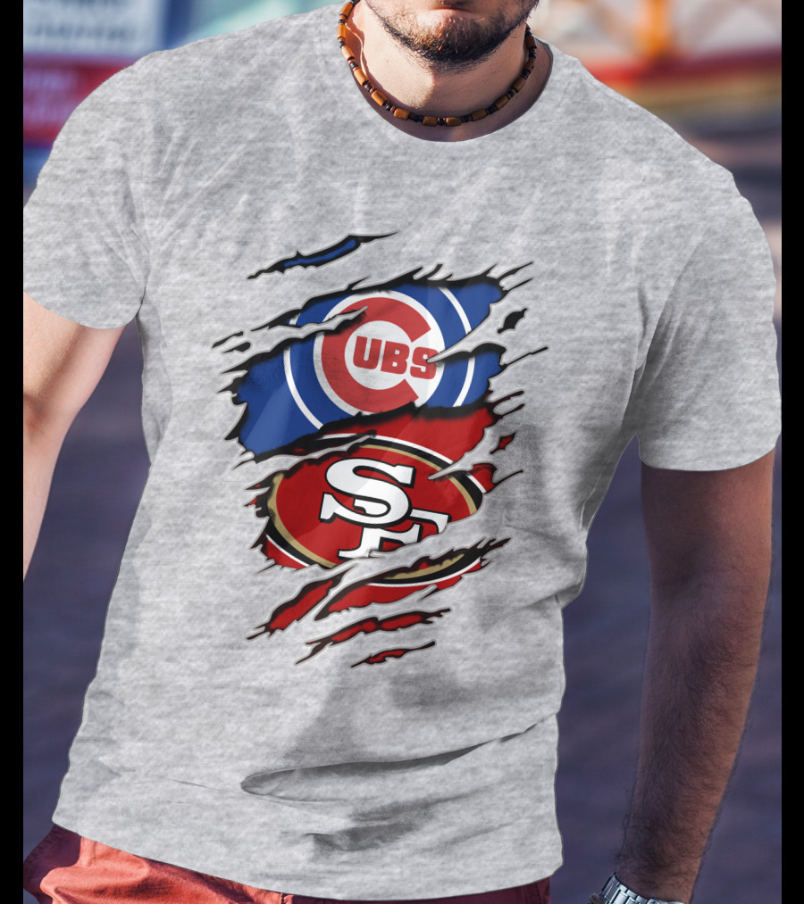 Cubs San Francisco Forty-Niners Torn T-Shirt