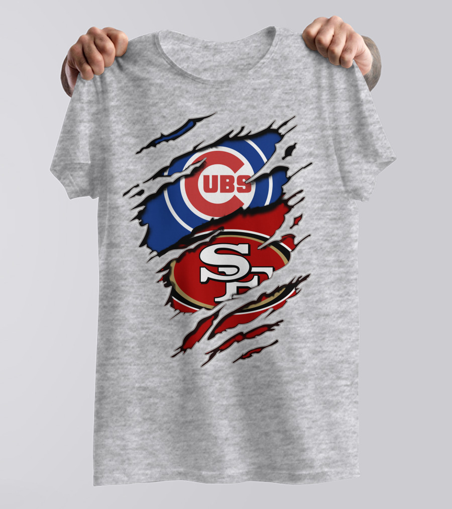 Cubs San Francisco Forty-Niners Torn T-Shirt
