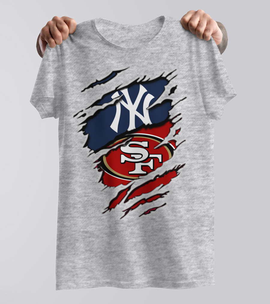 49ers Yankees Dual Sports Logo Combination T-Shirt